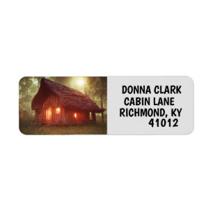 LABELS VOOR CABIN COTTAGE FANTASY RETURN ADDRESS
