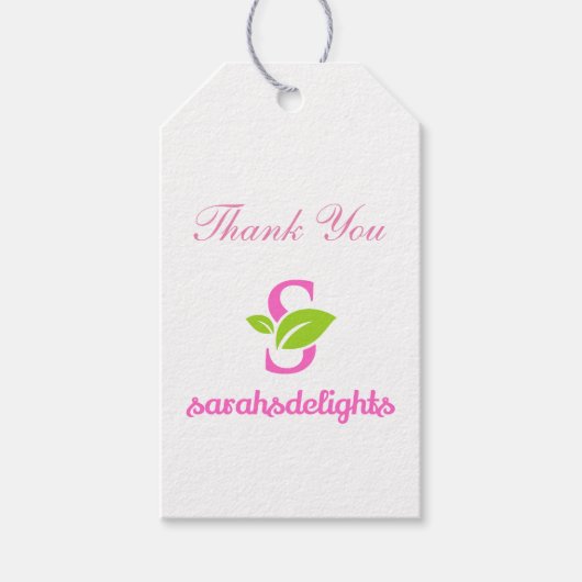 Labels voor cadeau voor witte logo cadeaulabel (Voorkant)