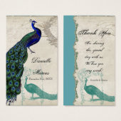 Labels voor cadeaus - Peacock 5 Visitekaartjes (Voorkant /achterkant)