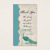 Labels voor cadeaus - Peacock 5 Visitekaartjes (Achterkant)