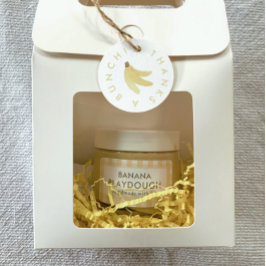 Labels voor de bananenpartij Playdegh Yellow Gingh