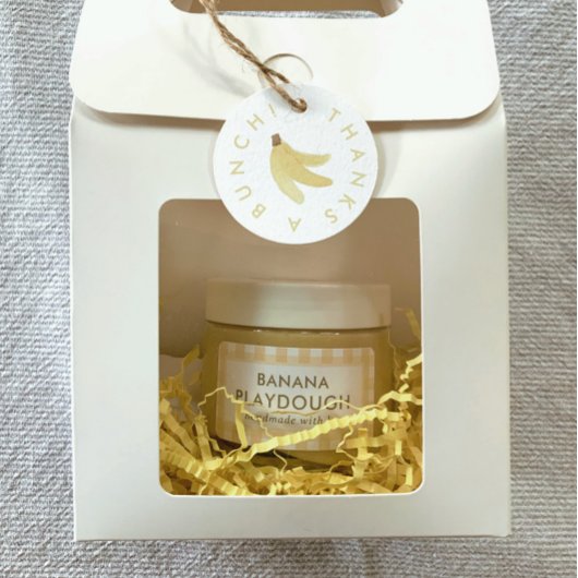 Labels voor de bananenpartij Playdegh Yellow Gingh