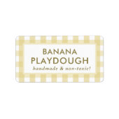 Labels voor de bananenpartij Playdegh Yellow Gingh (Voorkant)