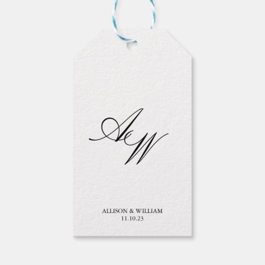 Labels voor de bruiloft - Dank u wel! Cadeaulabel (Achterkant)