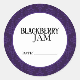 Labels voor deksels voor het inmaken van bramenjam