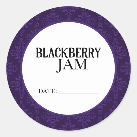 Labels voor deksels voor het inmaken van bramenjam (Voorkant)
