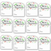 Labels voor feestelijke kerstcadeautjes (Voorkant)