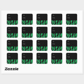 Labels voor groene en zwarte zebra Print Gift (Vel)