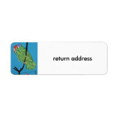 labels voor groene papegaai (Voorkant)