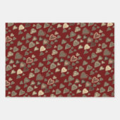 labels voor hartencadeau inpakpapier vel (Voorkant 3)