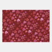 labels voor hartencadeau inpakpapier vel (Voorkant)