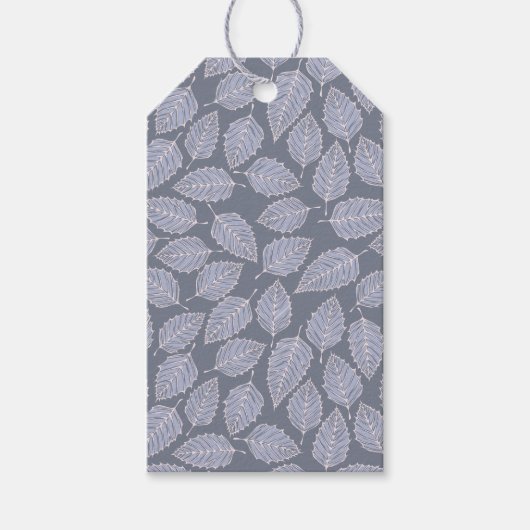 Labels voor hedendaagse bladeren cadeaulabel (Voorkant)