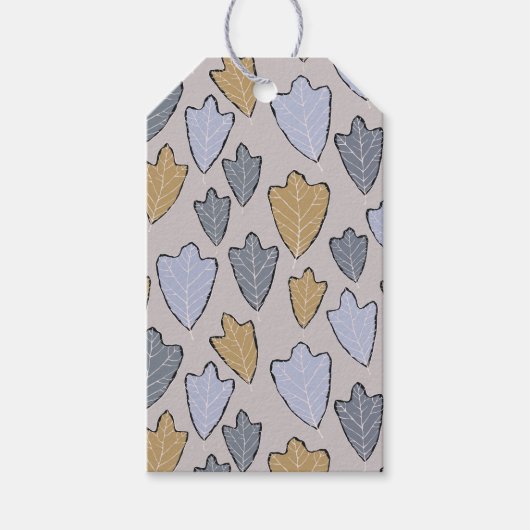 Labels voor hedendaagse bladeren cadeaulabel (Voorkant)