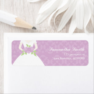 Labels voor het adres Damask en Floral Return