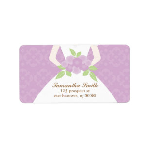 Labels voor het adres Damask en Floral Return