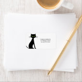 Labels voor het Black Cat Cute Return-adres (Insitu)