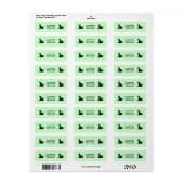 Labels voor het Black Cat Return-adres (Full Sheet)
