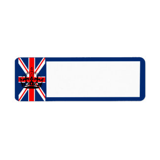 Labels voor het Britse vlag-/Crown-retouradres