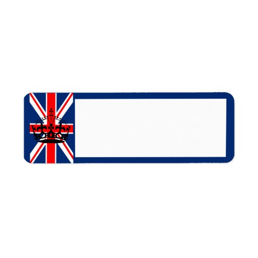 Labels voor het Britse vlag-/Crown-retouradres (Voorkant)