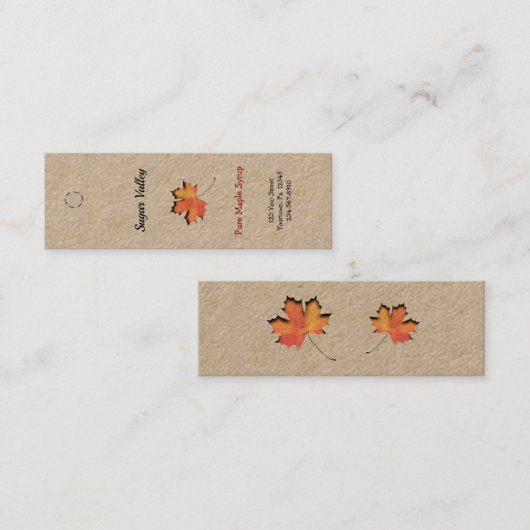 Labels voor het dragen van een propje lederen mant (Voorkant / Achterkant)