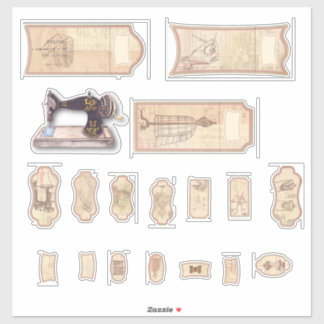 Labels voor het naaien van vinylbessen, op maat g