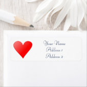 Labels voor het Red Heart Return-adres (Insitu)