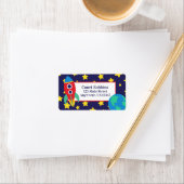 Labels voor het retour-adres van Space Rocket (Insitu)