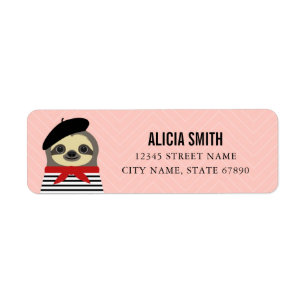 Labels voor het retouradres van de sleuf