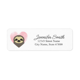 Labels voor het retouradres van de sleuf