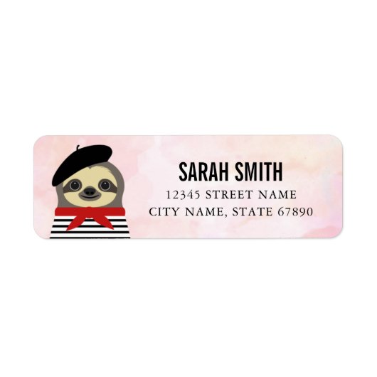 Labels voor het retouradres van de sleuf (Voorkant)