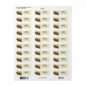 Labels voor het retouradres van de sleuf (Full Sheet)