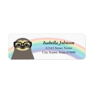 Labels voor het retouradres van de sleuf