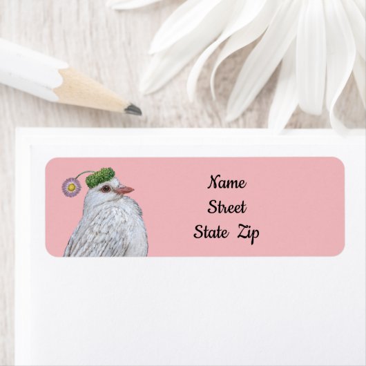 labels voor het retouradres van de witte dove (Insitu)