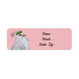 labels voor het retouradres van de witte dove