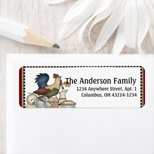 Labels voor het retouradres van het land (Insitu)