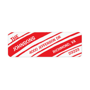 Labels voor het retouradres voor feestdagen: Candy