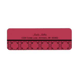 Labels voor het retourlandingsadres van het land