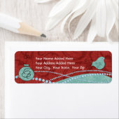 Labels voor het rode en blauwe vogelretour-adres (Insitu)