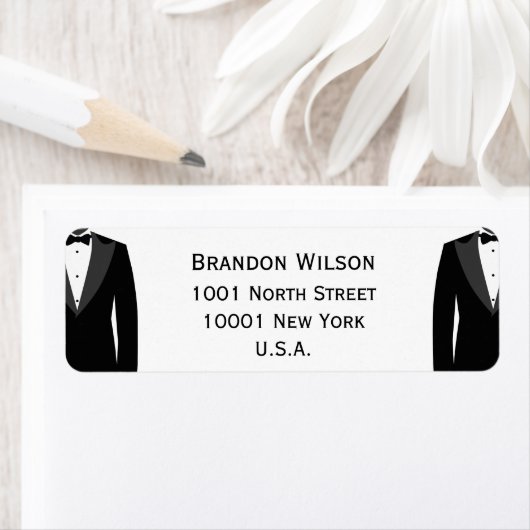 Labels voor het terugsturen van Black and White Ga (Insitu)