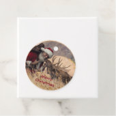 Labels voor het zoenen van Santa en Moose Gift (In situ)