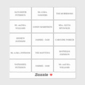 labels voor individuele gastnamen (Vel)