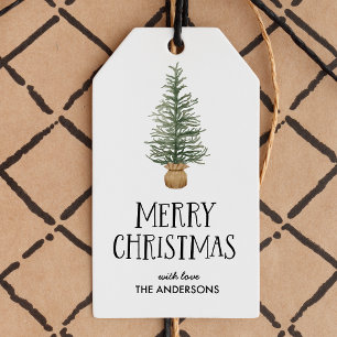 Labels voor kerstbomen cadeaulabel