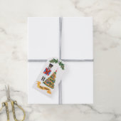 Labels voor kerstboombont cadeaulabel (Met Touw)