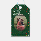 Labels voor kerstcadeaufoto's cadeaulabel (Voorkant)
