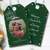 Labels voor kerstcadeaufoto's cadeaulabel