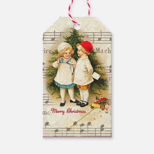 Labels voor kerstcadeautjes in de zin cadeaulabel (Voorkant)