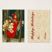 Labels voor kerstcadeautjes in de zin visitekaartje (Voorkant /achterkant)