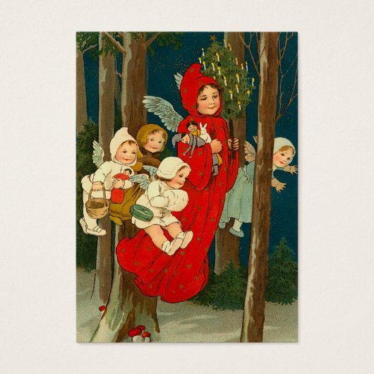 Labels voor kerstcadeautjes in de zin visitekaartje (Voorkant)