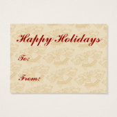 Labels voor kerstcadeautjes in de zin visitekaartje (Achterkant)