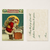 Labels voor kerstcadeautjes in de zin visitekaartje (Voorkant /achterkant)